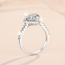 Load image into Gallery viewer, Heart Cut Moissanite Sterling Silver Ring