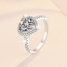 Load image into Gallery viewer, Heart Cut Moissanite Sterling Silver Ring