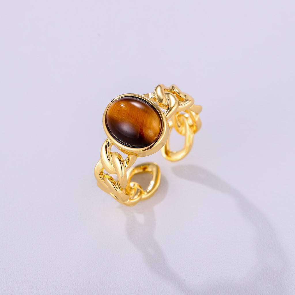 Natural Tiger's Eye ring