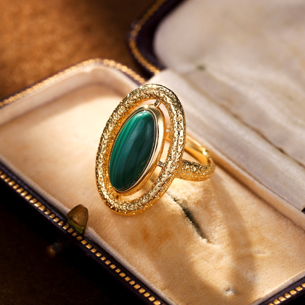 Natural Malachite Ring