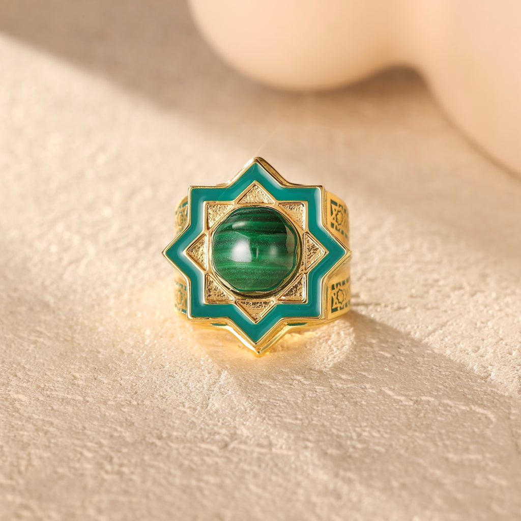 Natural Malachite Ring