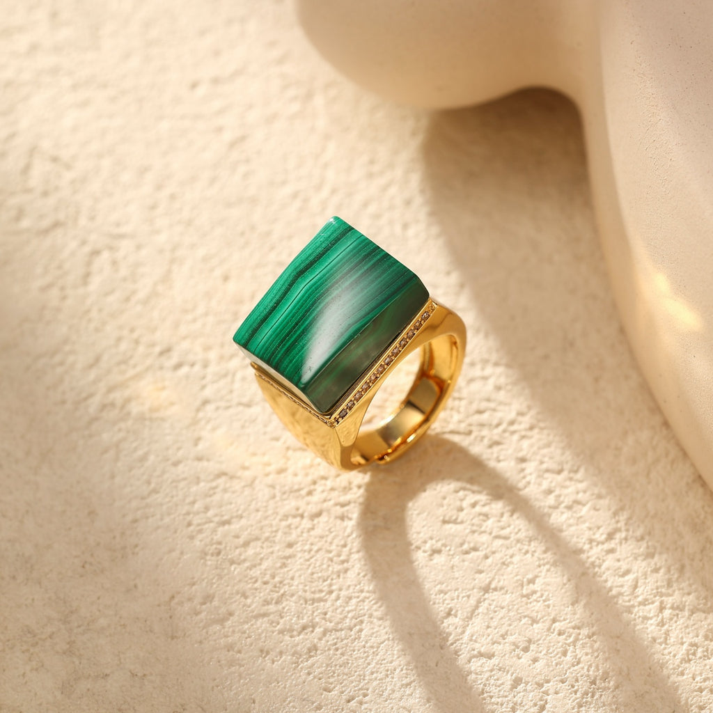 Natural Malachite Ring