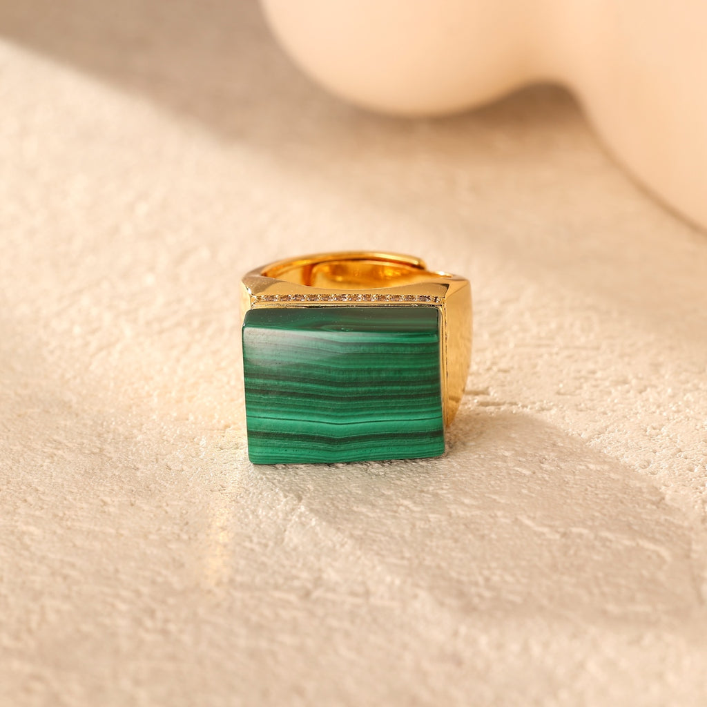 Natural Malachite Ring