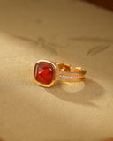 Natural Garnet Ring