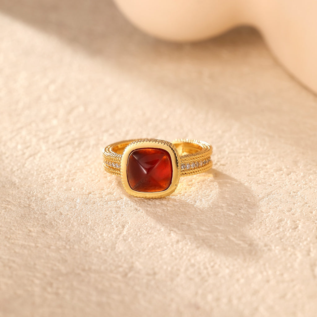 Natural Garnet Ring