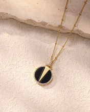 Load image into Gallery viewer, Natural Round Black  Agate Pendant