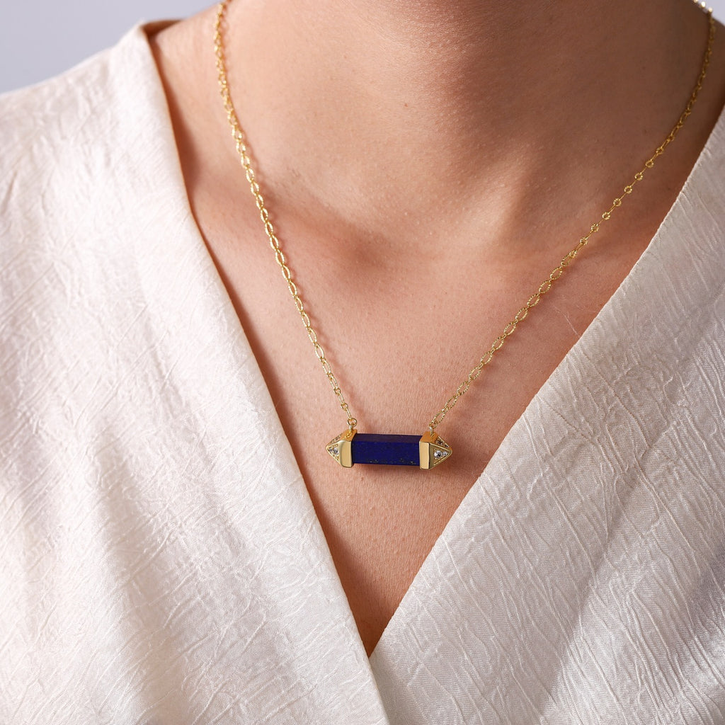 Iwell Lapis Lazuli Balance Beam Pendant