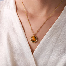 Load image into Gallery viewer, Round Tiger&#39;s Eye Pendant