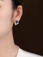 Load image into Gallery viewer, Square Lapis Lazuli Stud Earring