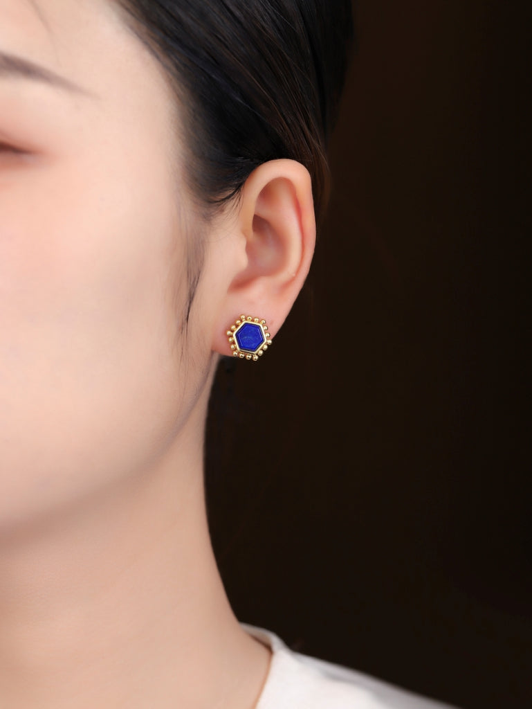 Natural Lapis Lazuli Earring