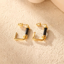 Load image into Gallery viewer, Black Agate Earring