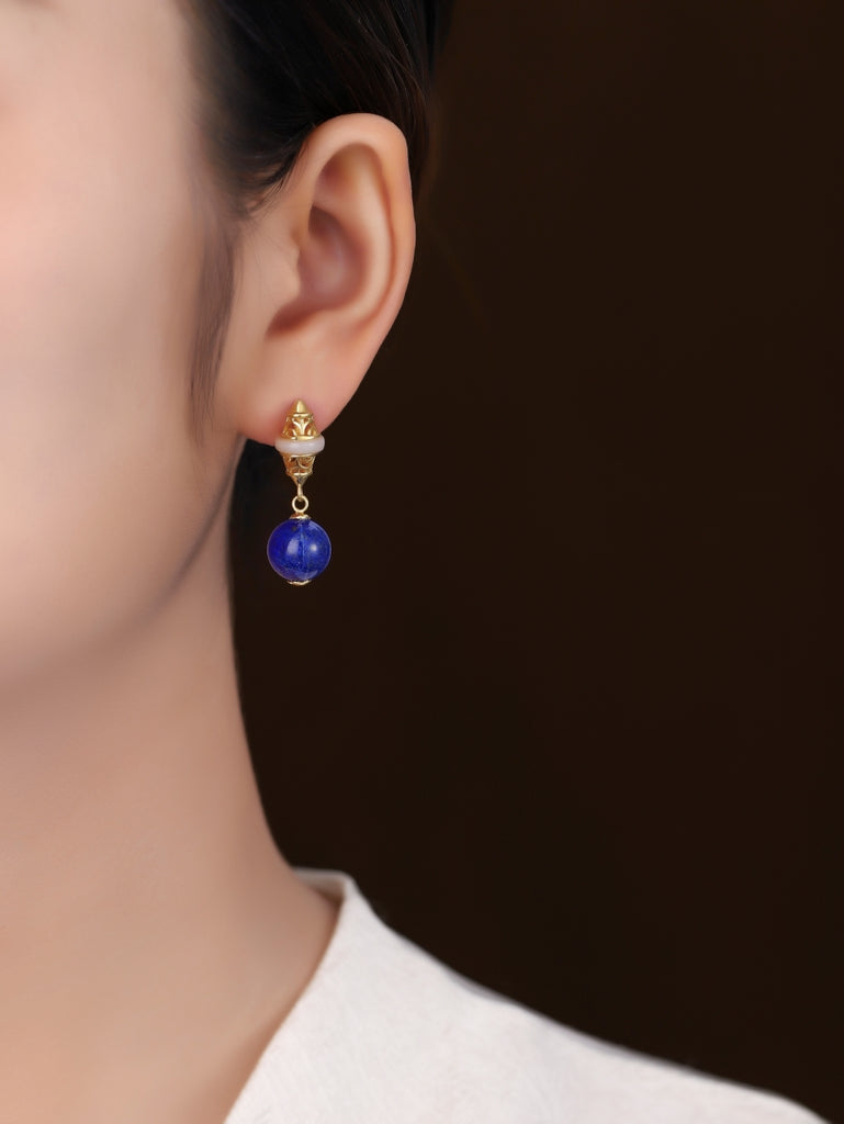 Natural Lapis Lazuli Earring