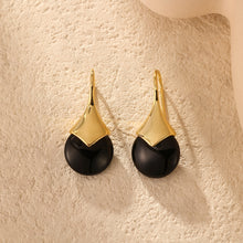 Load image into Gallery viewer, Black Agate Drop Earring