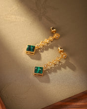 Load image into Gallery viewer, Natural  Malachite Earring