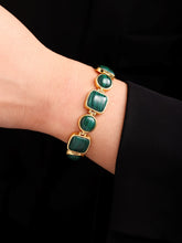 Load image into Gallery viewer, Malachite Square Bracelet