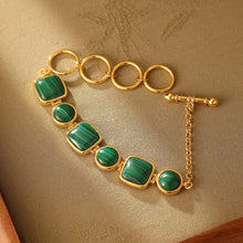 Load image into Gallery viewer, Malachite Square Bracelet